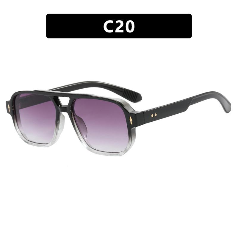 Brand Designer Luxury Big Frame Square Sunglasses Women For Men Vintage Punk Sun Glasses Rivet Popular Outdoor Shades Uv400