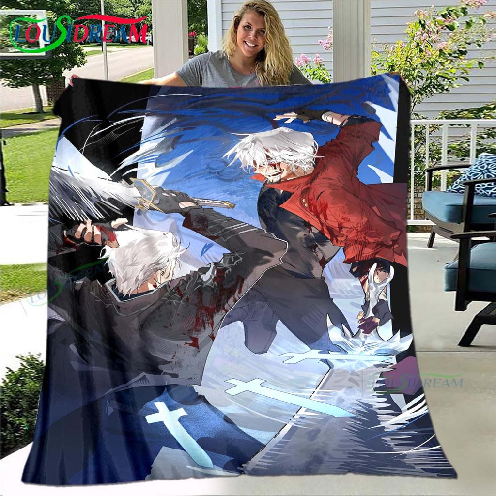Fashion D-Devil May Cry Tapestry Game Poster Four Seasons Blanket Sofa Cover Travel Bed Plush Blanket Office Break Blanket Gift