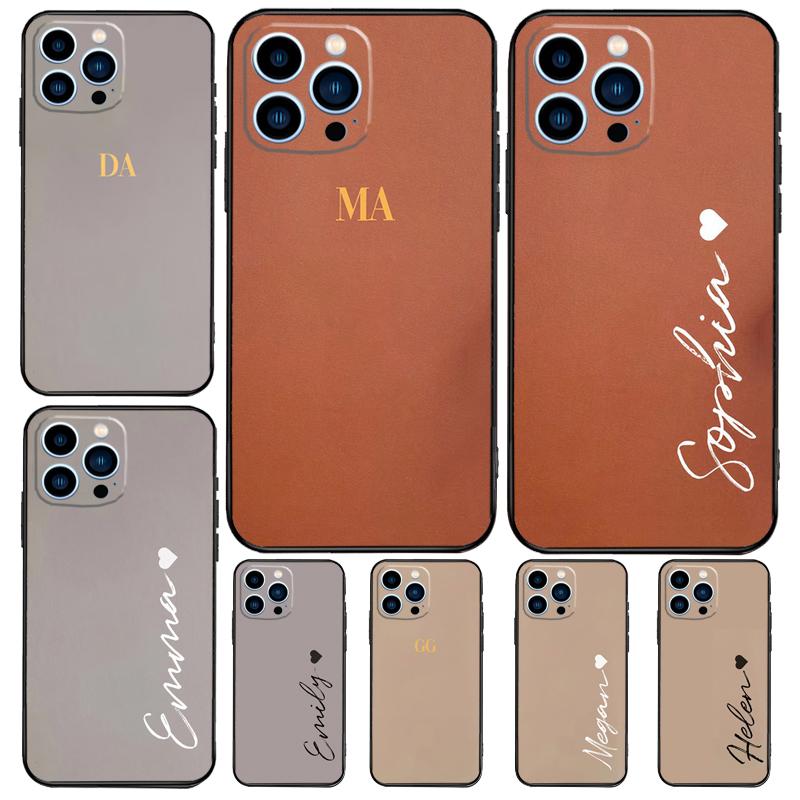 Персонализированный чехол с монограммой для iPhone 15 16 14 13 12 11 Pro Max Plus X XR XS 12 13 Mini Чехол Аксессуары