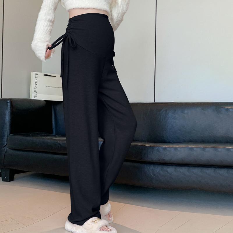 Pregnant Women Wear Wide-Leg Pants With Drawstrings For Early Pregnancy Spring And Summer Casual Pants
