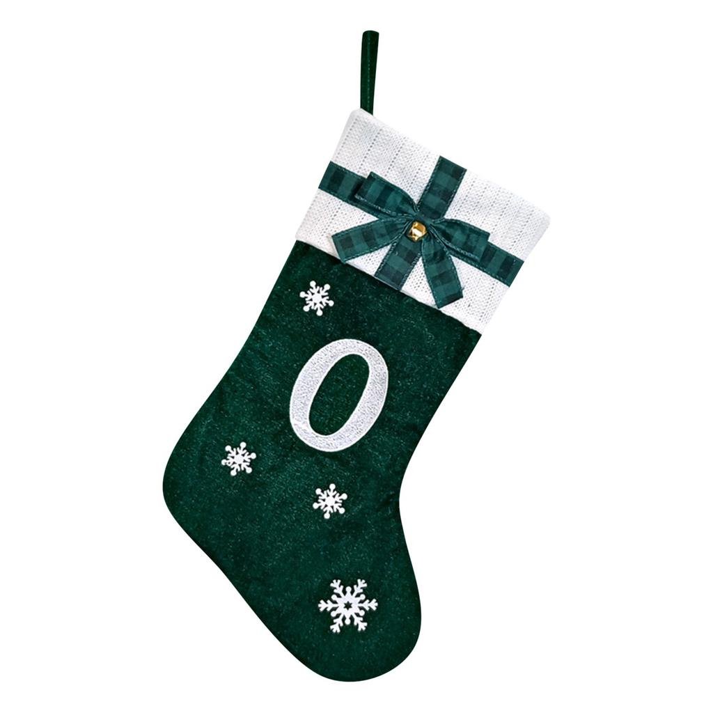 Christmas Stockings Small Embroidered Letter Knitted Xmas Hanging Stocking Decorations Christmas Party Decor