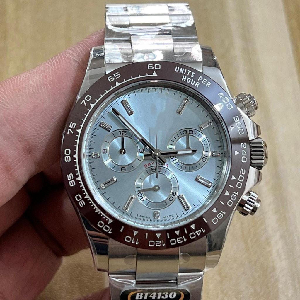 Мужские многофункциональные водонепроницаемые механические часы Laojia Daytona - Светящиеся, с тремя циферблатами, шестистрелочные