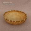 Bamboo Woven Steamed Bun and Vegetable Storage & Draining Basket