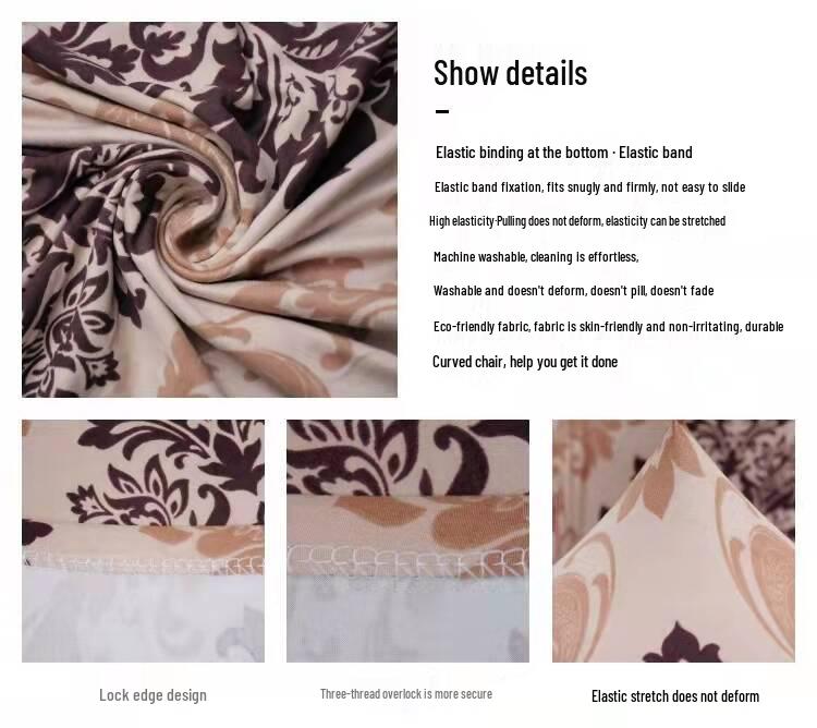 Elastic Curved Chair & Cushion Cover Set - Small Single Sofa Wrap