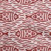 oneOone Cotton Flex Dark Mustard Fabric Asian Block Fish Craft Projects Decor Fabric Printed By The Yard 40 Inch