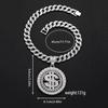 Мужской новый модный бренд вращающийся символ доллара цинковый сплав ожерелье персонализированный доллар кулон ожерелье аксессуары мужчины