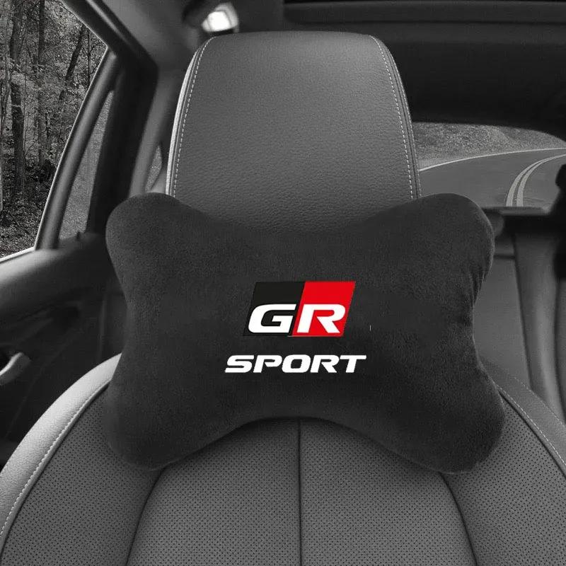 Soft Neck Pillow Auto Accessories for GR Sport Gazoo Racing Yaris 86 Supra Car Seat, Seat Belt Shoulder Neck Support Headrest