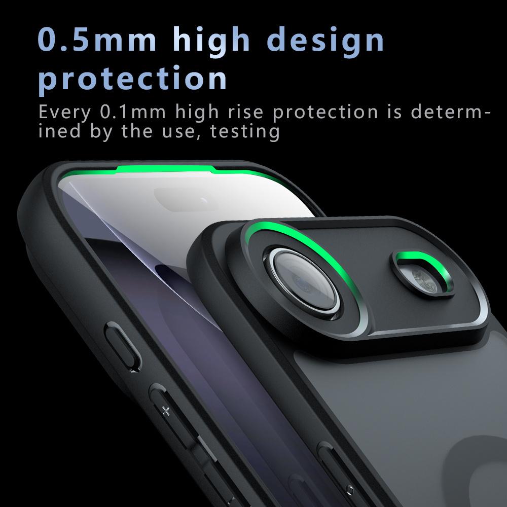 Luxury For Magsafe Matte Translucent Magnetic Phone Case For 15 16 17 Pro Max Air 16 Plus 16E Lens Protection Back Cover