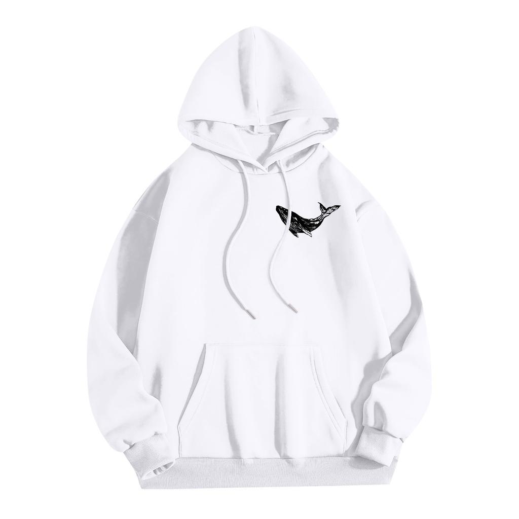 Женские толстовки с капюшоном большого размера с длинным рукавом с принтом, пуловеры, осенние наряды с карманом