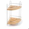 Étagère d'angle - DKD Home Decor - Bambou et métal inoxydable - 2 étagères - 19,5x19,5x36,5 cm - Design moderne