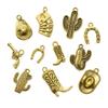 100g Western Cowboy Charm Set: Hat, Boots, Gun, Cactus & More DIY Alloy Jewelry Accessories