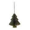 Christmas Paper Honeycomb Ornaments 3D Mini Glitter Edge Honeycomb Tree Ornament Vintage Hanging Paper Lantern for Xmas Tree Home New Year Decor