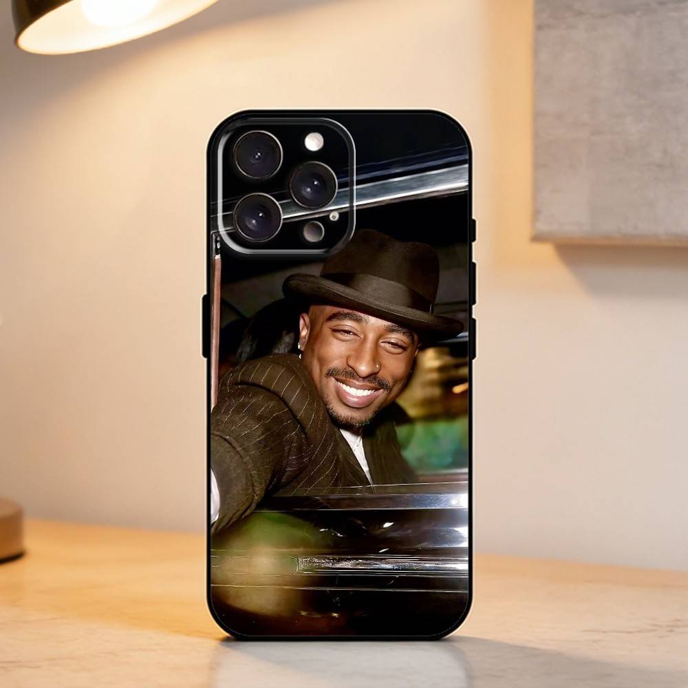 2Pac T-Tupac Shakur Рэп Рэпер Чехол для телефона для iPhone 17,16,15,14,13,12,11 Plus,Pro Max,XS,Мягкий силиконовый Черный чехол