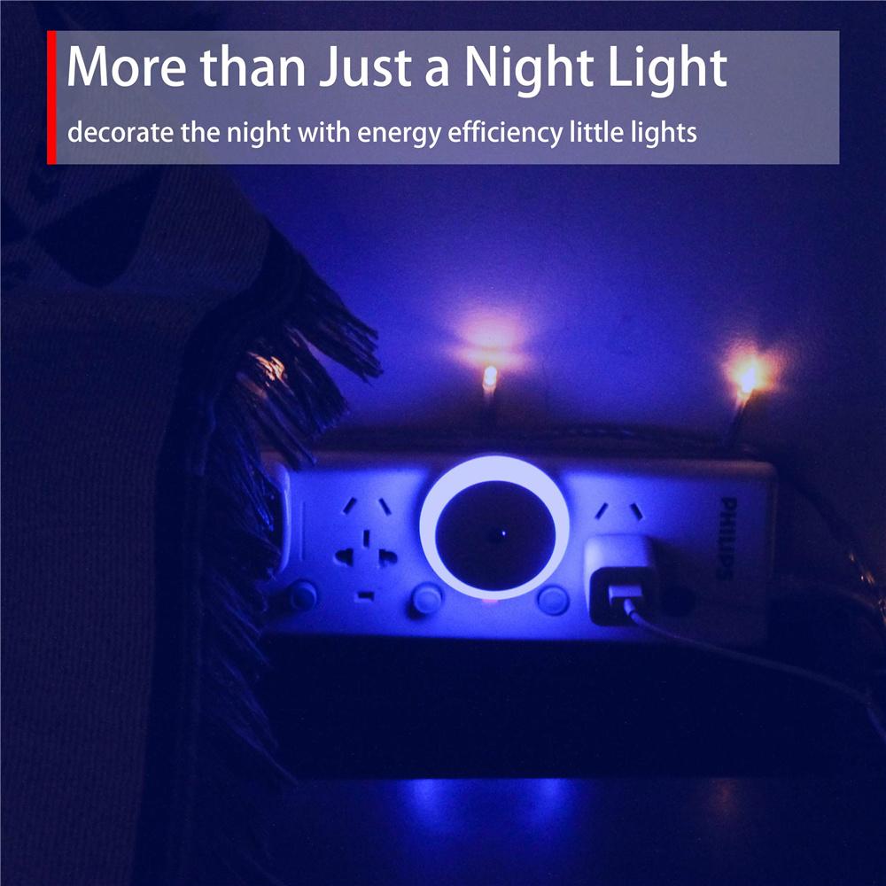 LED Night Light Plug In Dusk To Dawn Smart Sensor Auto Dim Into Wall Night Lamp for Bathroom Hallway Kitchen Stairway Bedroom