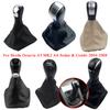 Leather Car Styling Gear Shift Knob Lever Gaitor Boot Cover For Skoda Octavia A5 A6 2004 2005 2006 2007 2008 2009 2010 2011 2012
