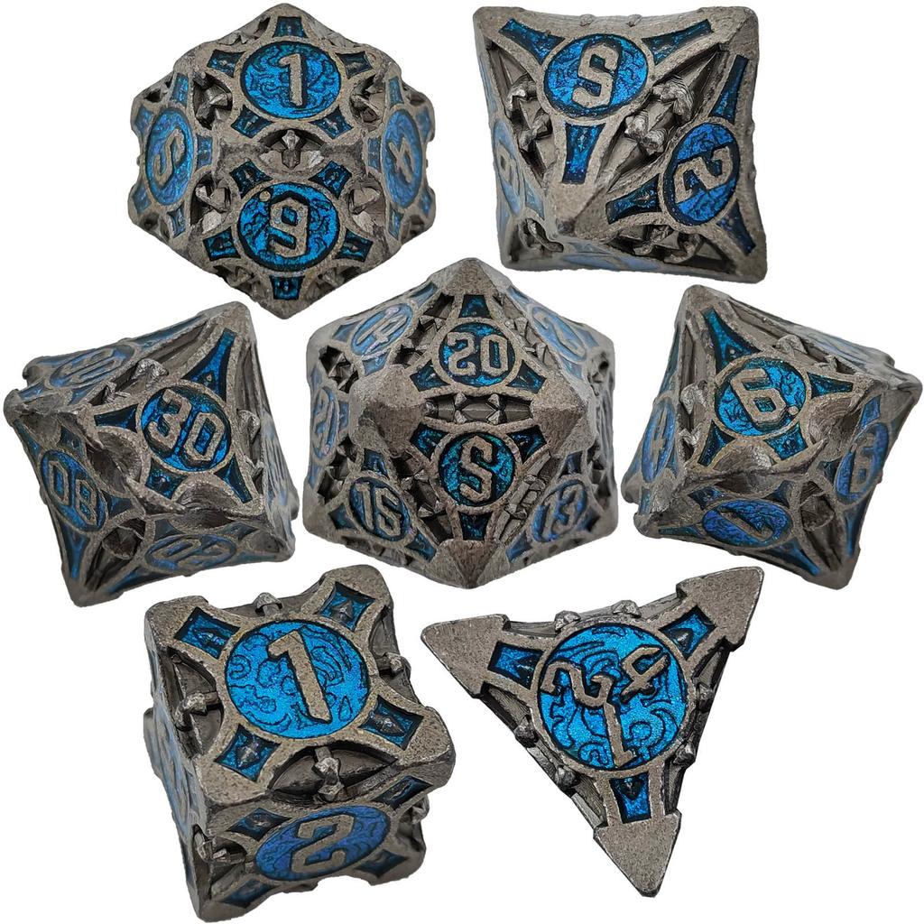 Metal coc running dice dnd dragons and dungeons multi-faceted rpg dice cthulhu d20 настольная игра