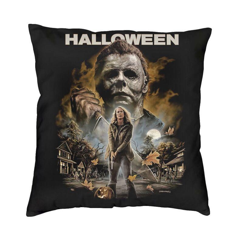 Stripes And Bats Nordic Throw Pillow Cover Home Decor Goth Occult Witch Halloween Chair Cushion xcm Decorative Cushions