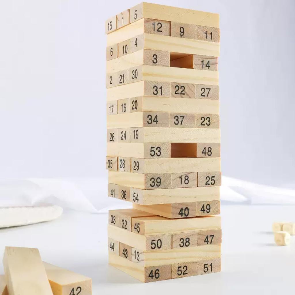 48 неокрашенных деревянных строительных блоков, развивающая игрушка, интерактивная игра для родителей и детей