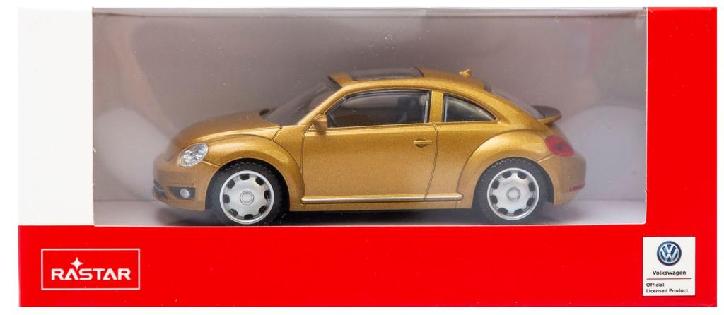 Volkswagen Beetle Złoty Model Auta 1:43 Samochodzik Kolekcjonerski