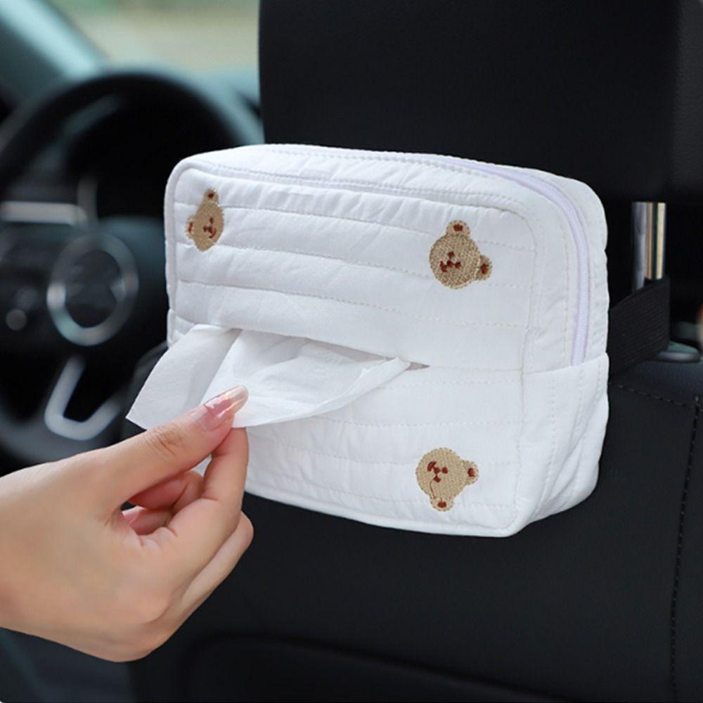 Универсальный автомобильный держатель для салфеток Кавайный подвесной бумажный ящик Кейс для хранения бумаги Домашнее украшение