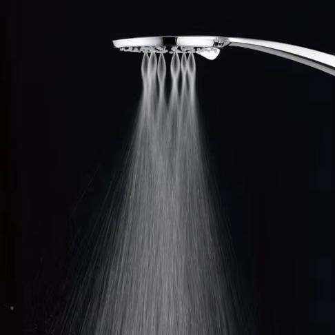 Bathroom Rainfall Head Shower ABS Plastic Hand Held Hot Cold Chrome Finish 1 Year Warranty Easy Installation