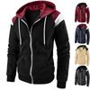 Men's Color Contrast Fashion Hoodie Men's Casual Sports Coat