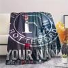 1PC Custom Name Feyenoord Patterned Flannel Blanket Suitable For All Seasons for Home Decor Warmth and Comfort Gifts Holiday Present