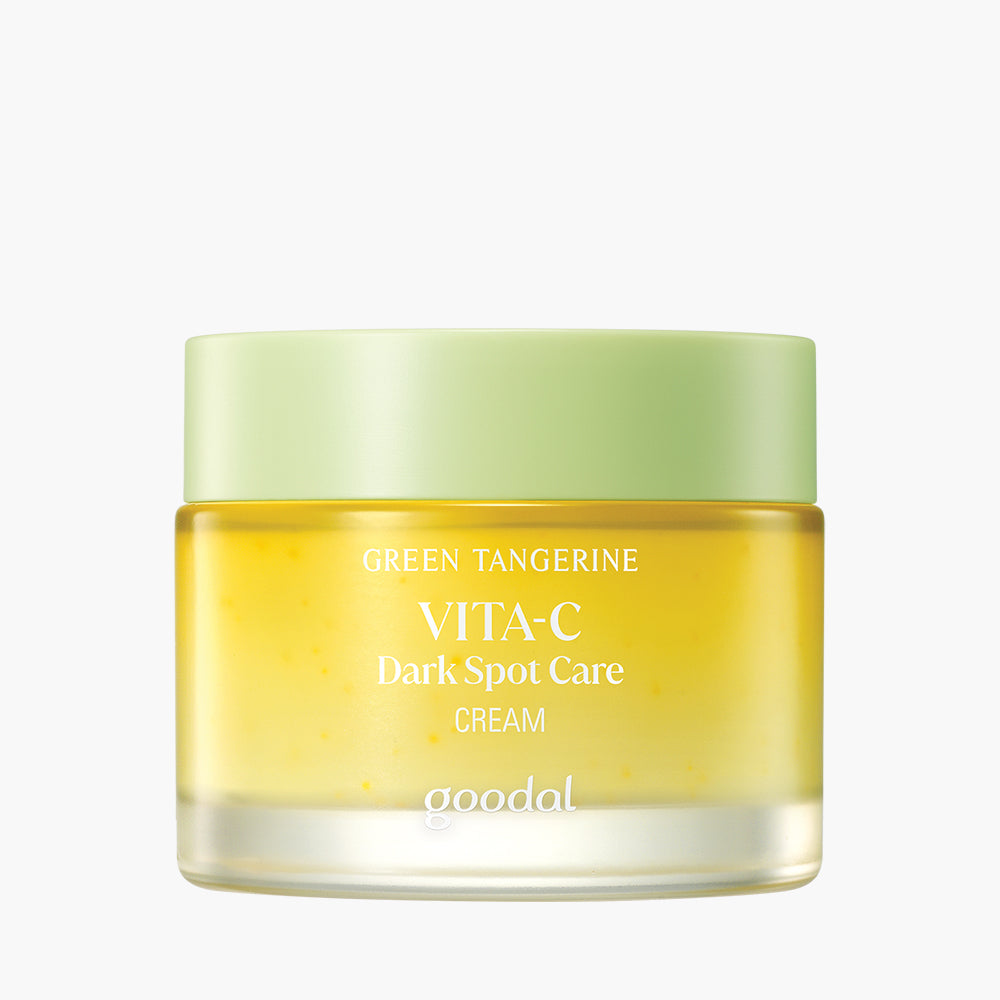 Goodal Набор Green Tangerine Vita C Dark Spot: Сыворотка 40 мл+крем 50 мл+тонизирующий солнцезащитный крем 50 мл+подушечка