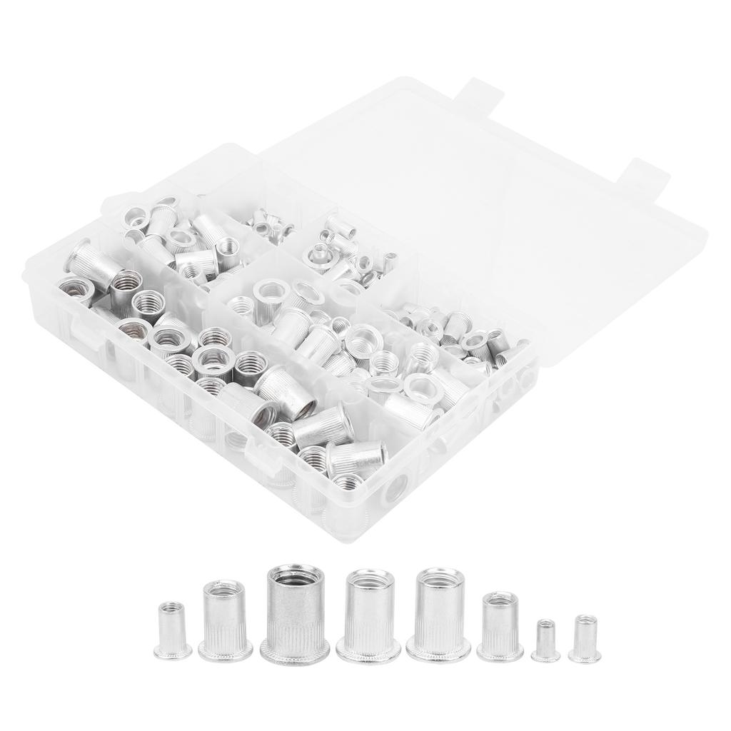 175pcs Box Aluminum Rivet Nut Insert Nut Accessory Set M3 4 5 6 8 10 12