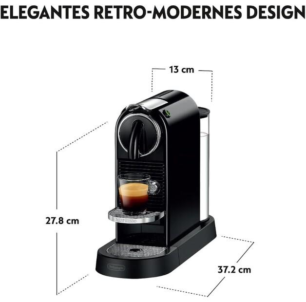 Capsule Coffee Machine DeLonghi EN 167.B Citiz Black