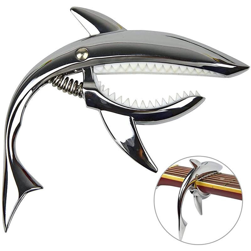Каподастр из цинкового сплава Shark для акустической, электрогитары и укулеле - Аксессуар для музыкального инструмента