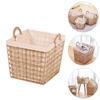 Freestanding Laundry Hamper Woven Basket Foldable Trash Can Dirty Clothes Container Trash Can  Gallon Office Trash Can Trash Bag