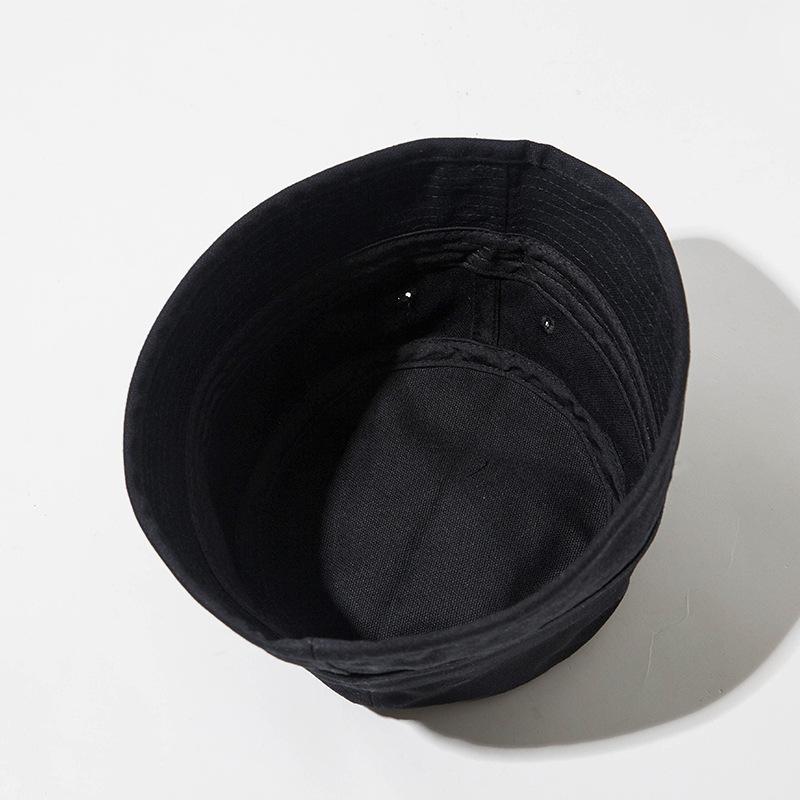 Small Niche Solid Color Retro Bucket Hat Basin Hat Fashionable Street Men's Women's Cotton Linen Fisherman Hat
