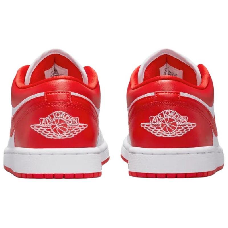 Jordan Женские низкие ретро-баскетбольные кроссовки Air Jordan 1, дышащие, красно-белые DC0774-110