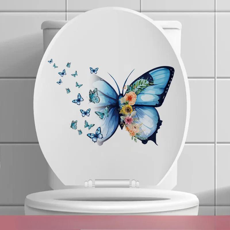1 шт. красочная бабочка теплая спальня окно наклейка фон настенное украшение ванная комната плитка туалет украшение наклейка плакаты
