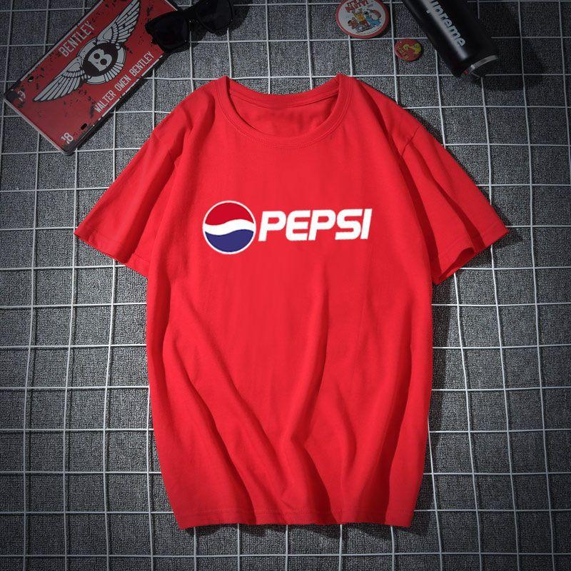 Pure cotton Coca-Cola joint commemorative short-sleeved T-shirt Youth Hong Kong style brand ins large size men and women couples versatile
