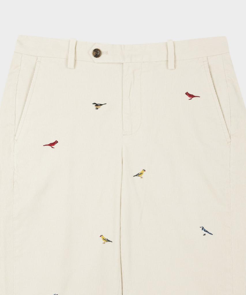 BROOKS BROTHERS Классический крой 15W Вельветовые Чино Брюки с Узором Птиц (бежевый) (Bbpcmnf404)
