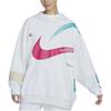 Nike Год Кролика CNY Серия Спортивная одежда Оверсайз Трикотажная толстовка с капюшоном Женские топы Белый FD4798-121