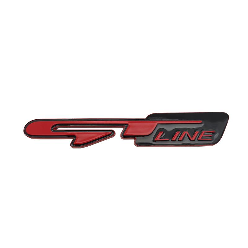 XWGZ4 3D Metal Car Tuning Atuo Emblem Sticker GT Line Decals For Kia Forte Ceed For Hyundai i30 solaris tucson For Peugeot 206 308 208