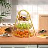 3 Tiered Fruit Basket Serving Tray,Large Capacity Desktop Storage Tray, Countertop Vegetables