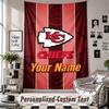 Wall Hanging Tapestry With Custom Name & Text, Kansas City Chiefs Decorative Tapestry For Bedroom