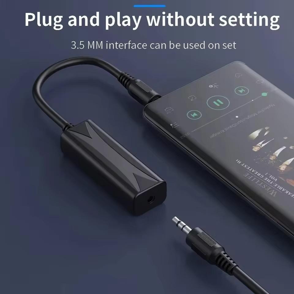 3.5mm Aux Audio Noise Filter Speaker Line Ground Loop Noise Isolator Eliminate for Car Stereo Audio System Home Stereo Car Accessories