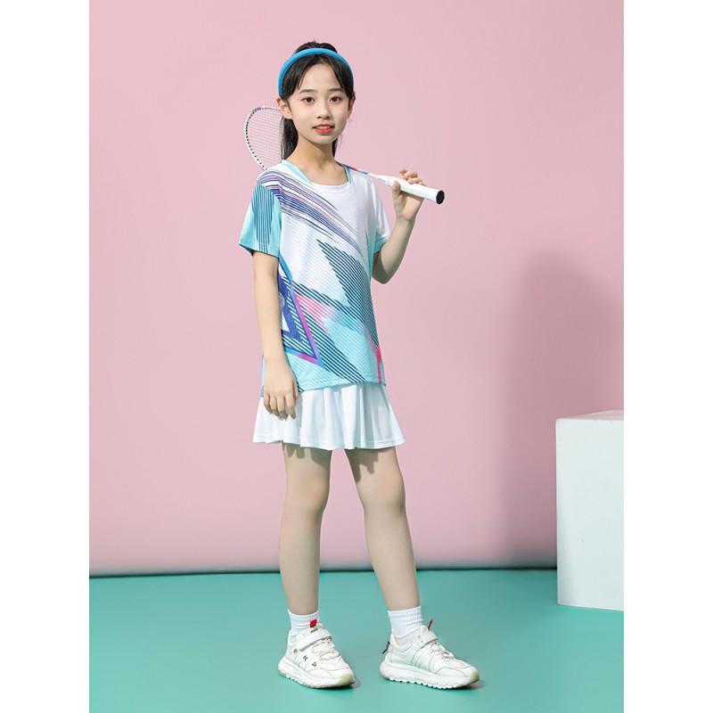 Kids Quick-Dry Badminton Table Tennis Sport Set Boys Girls Athletic Training Outfit Lightweight