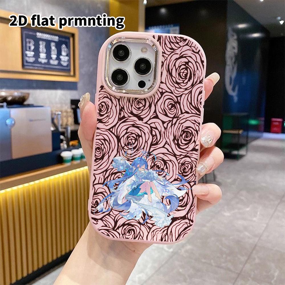 Phone case: 2D flat design suitable for iPhone 18 17 16 15 14 13 Pro protective case, couple style, crystal girl, Christmas and Halloween gifts