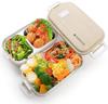 Bento Box 1600 мл Большая емкость 2 уровня Bento Box Ланч-бокс Ланч-бокс для женщин мужчин старшеклассников по дороге на работу Герметичный стильный легкий