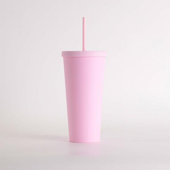 Стакан для кофе емкостью 720 мл с крышкой и соломинкой, вакуумная дорожная кофейная кружка с двойными стенками и широким горлышком