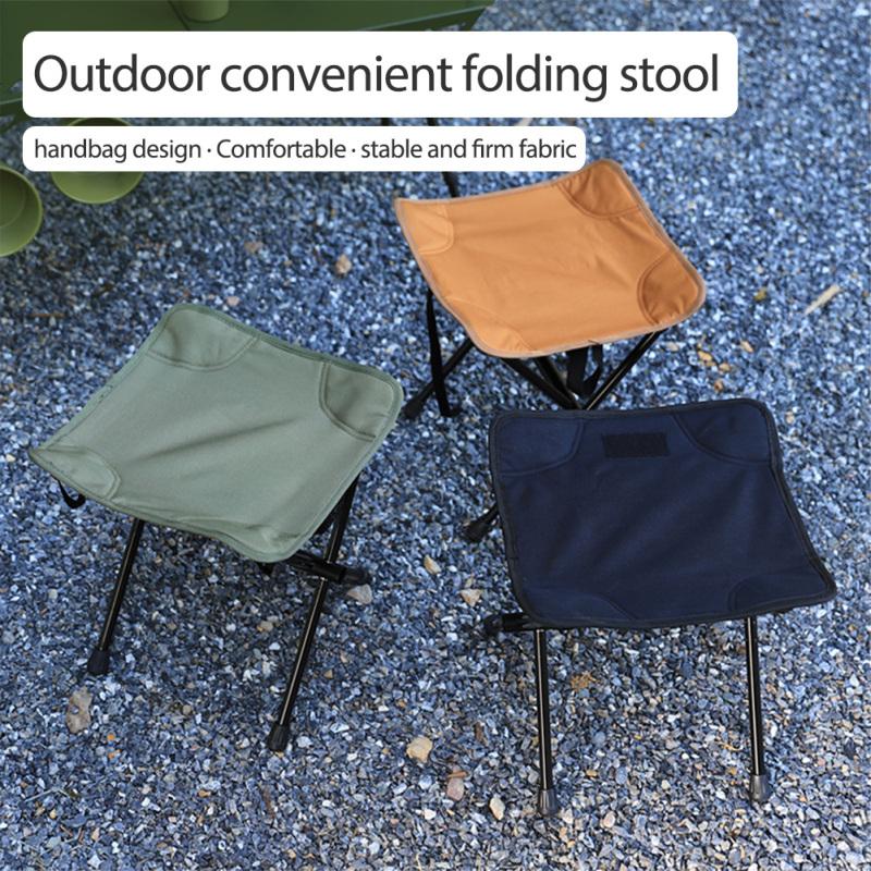 Lightweight Portable Camp Chair Compact Traveling Foot Stool For Travel Picnic Camping Hiking
