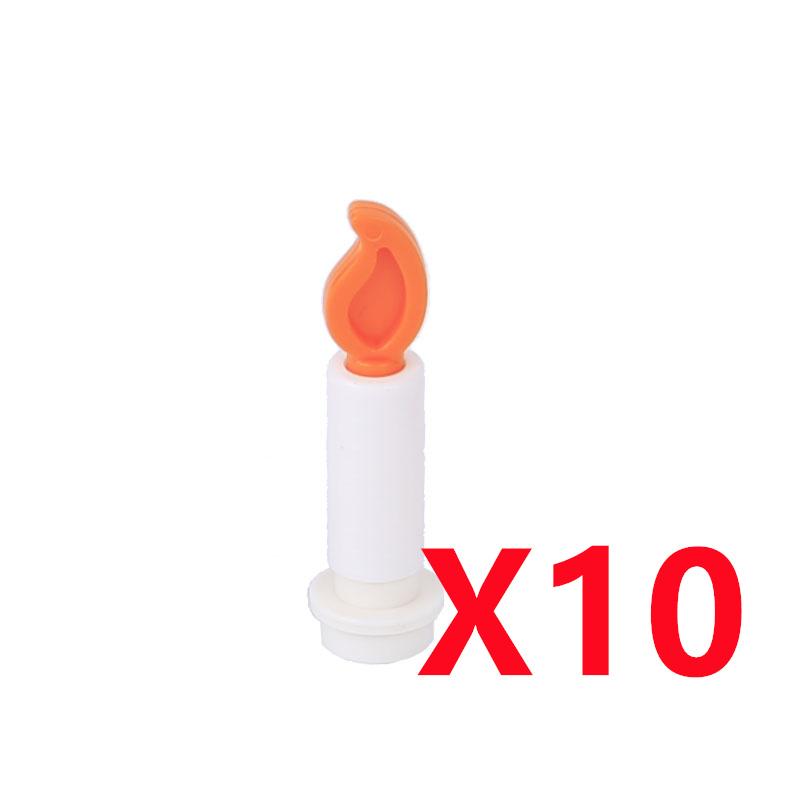 MOC Строительные блоки Костер Пламя Средневековая Бутылка вина Набор аксессуаров Модель подсвечника Мини-кирпич Совместимая игрушка Подарок Сделай сам X019