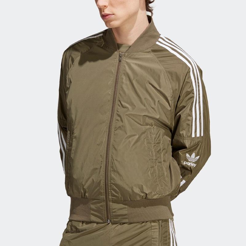 adidas Adicolor Parley Track Jacket Asia Sizing 'Olive' Men's HS2089