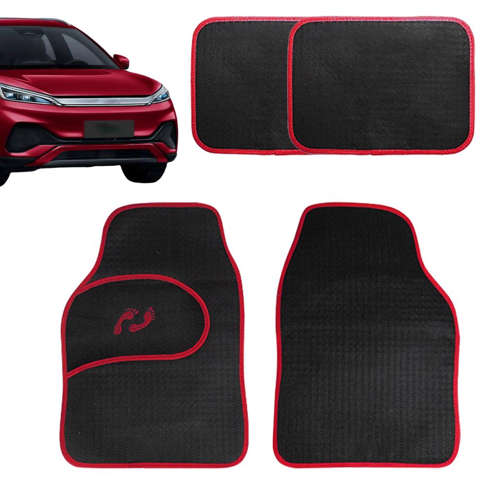 Коврики для автомобилей 4 шт. Всепогодные автомобильные коврики Защита пола автомобиля Прочные автомобильные аксессуары для салона